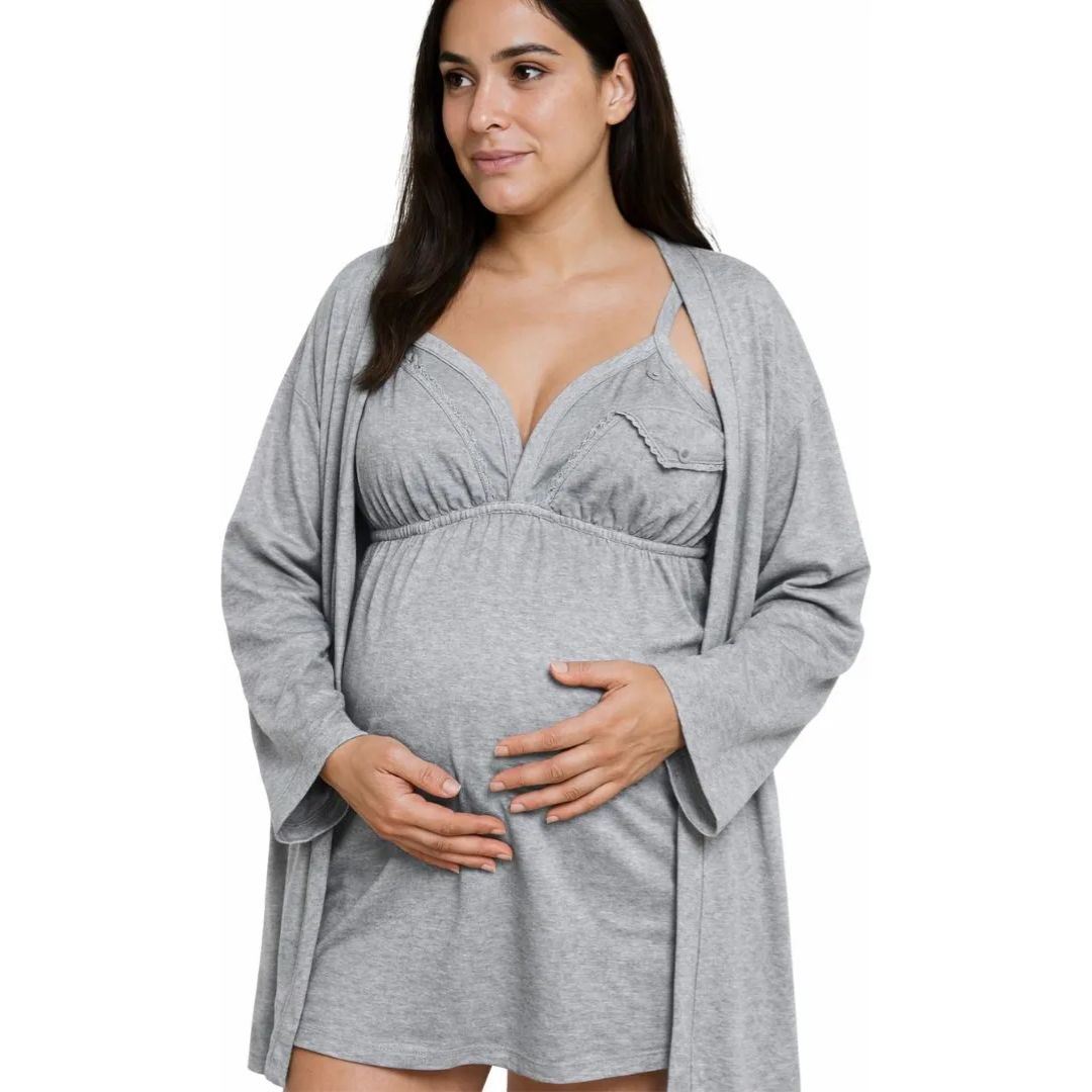 Pijama / Bata Maternidad De Embarazo Y Lactancia
